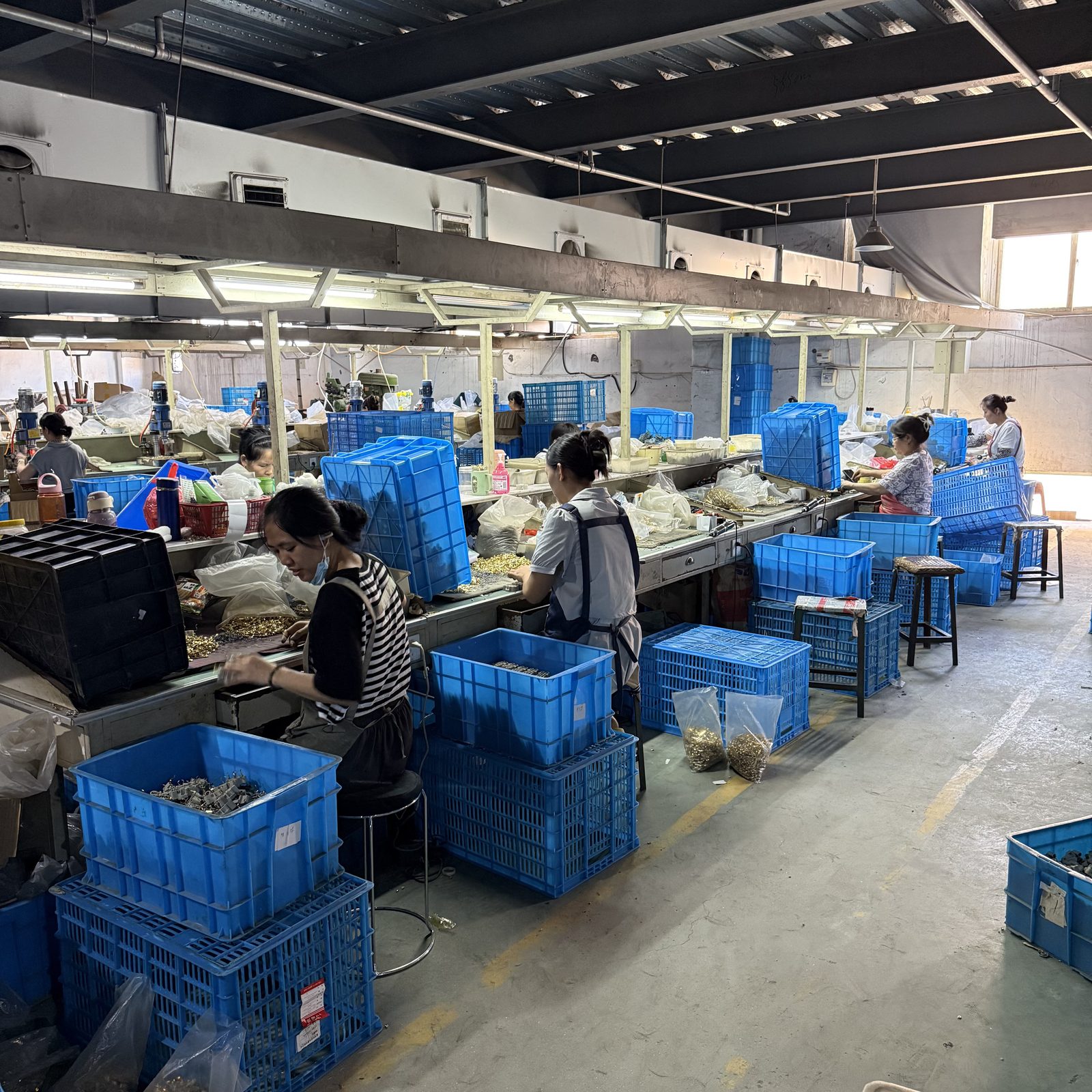 Workers at assembly